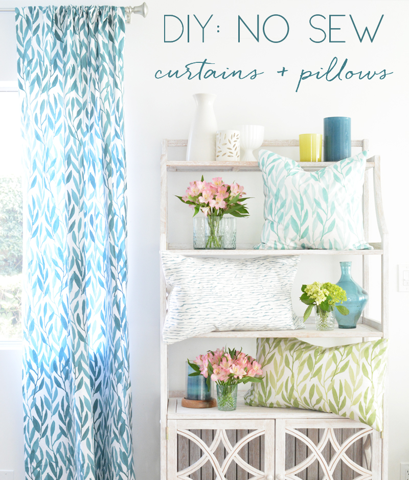 DIY: No Sew Curtains and Pillow Covers