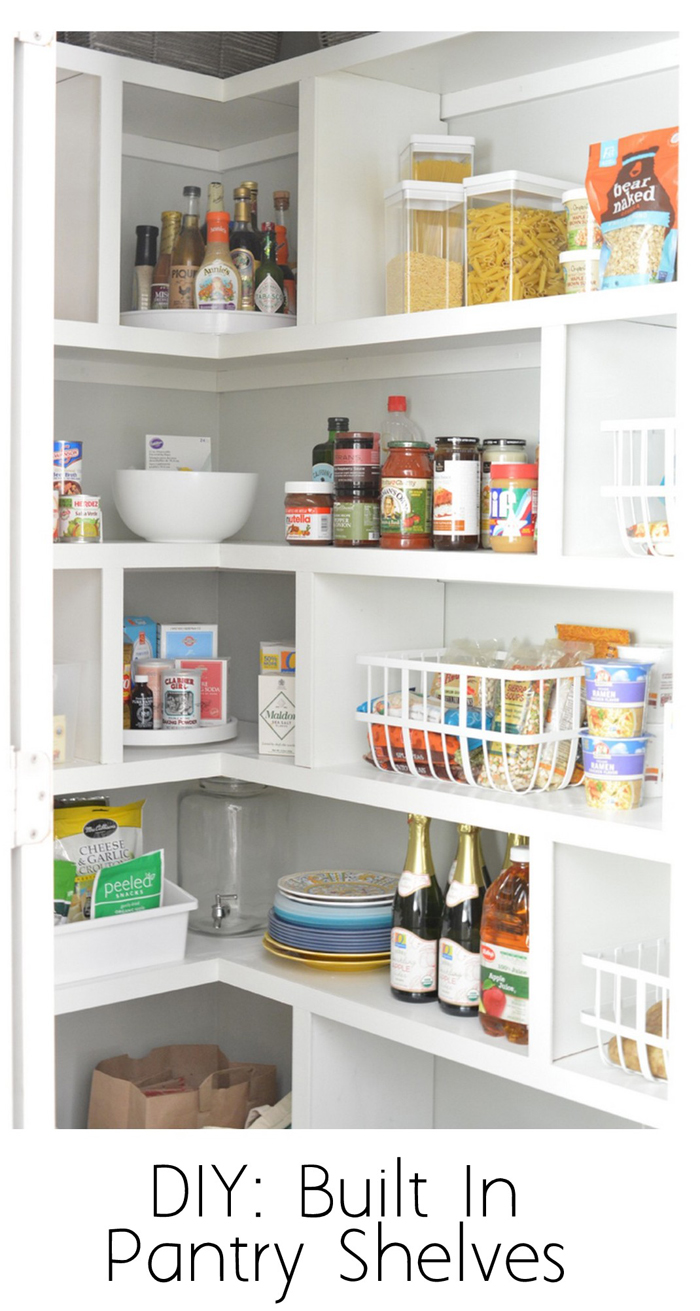 Diy Pantry Shelves Centsational Style, How To Build Pantry Shelves In A Closet