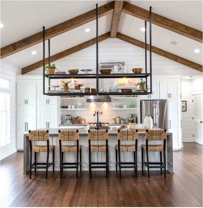 Trending Suspended Kitchen Shelving, Hanging Cabinets Over Kitchen Island