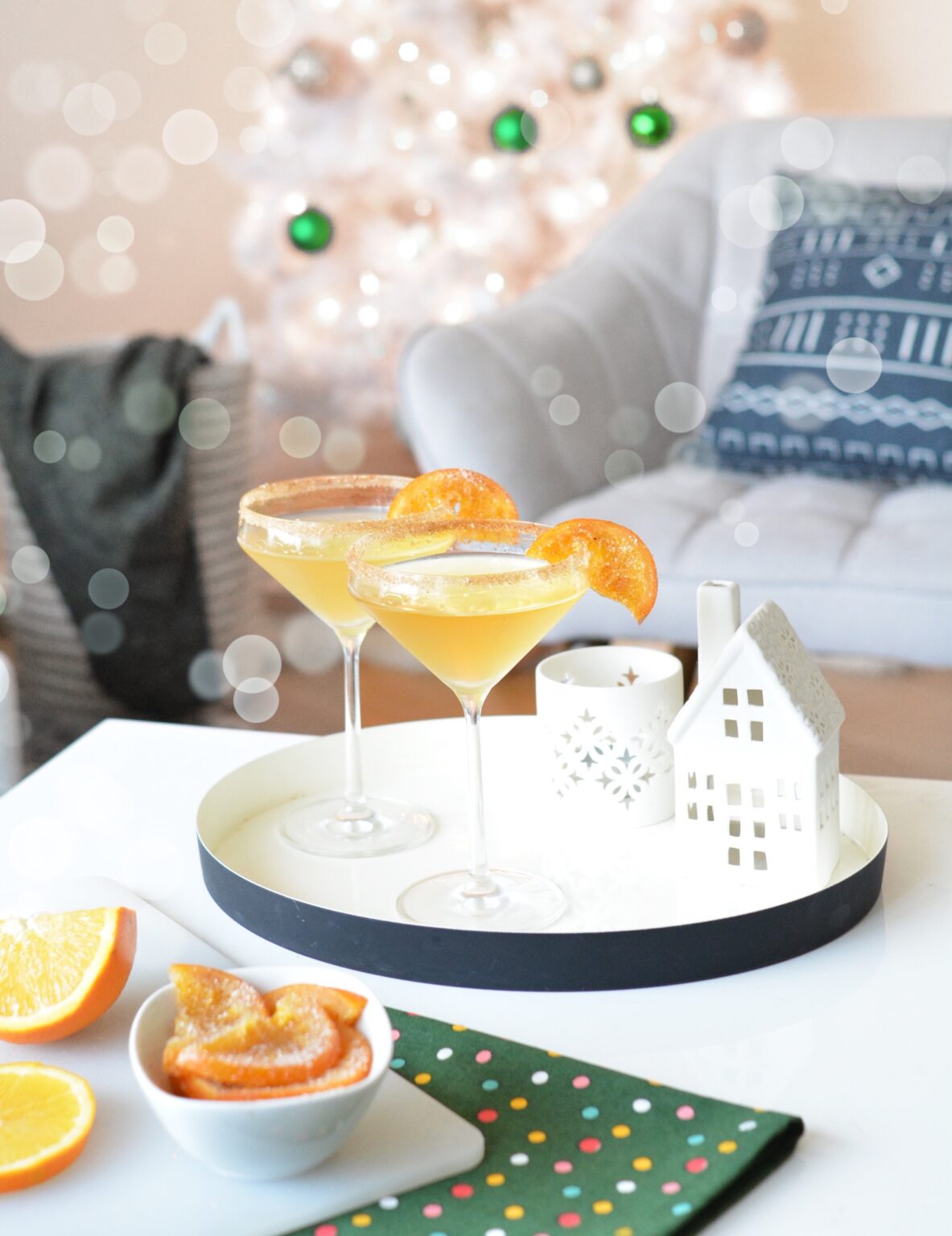 Spiced Candied Oranges + Cocktails Centsational Style