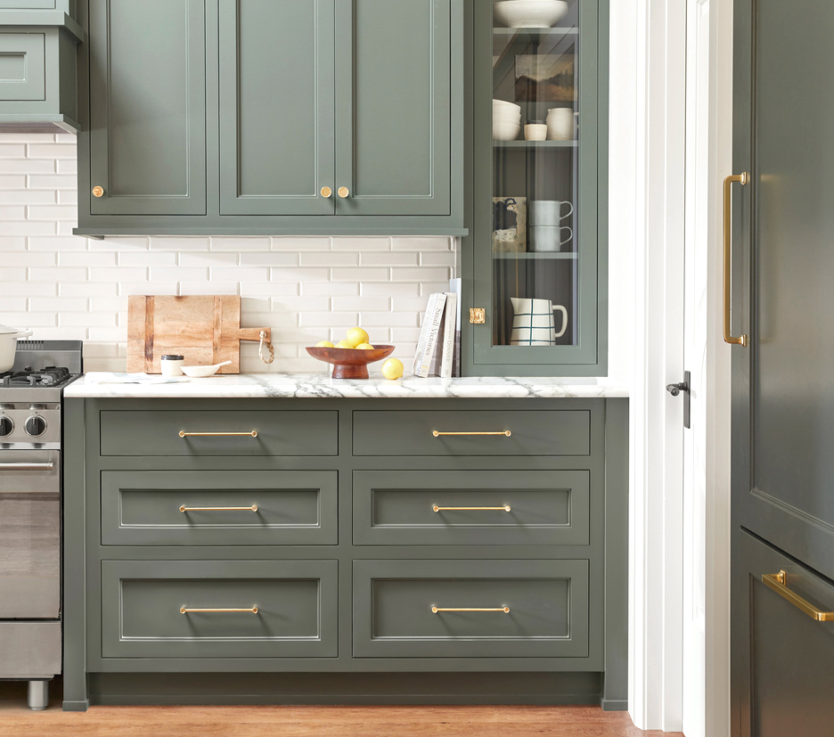 Color Inspiration - Green Kitchen Cabinets - Addicted 2 Decorating®