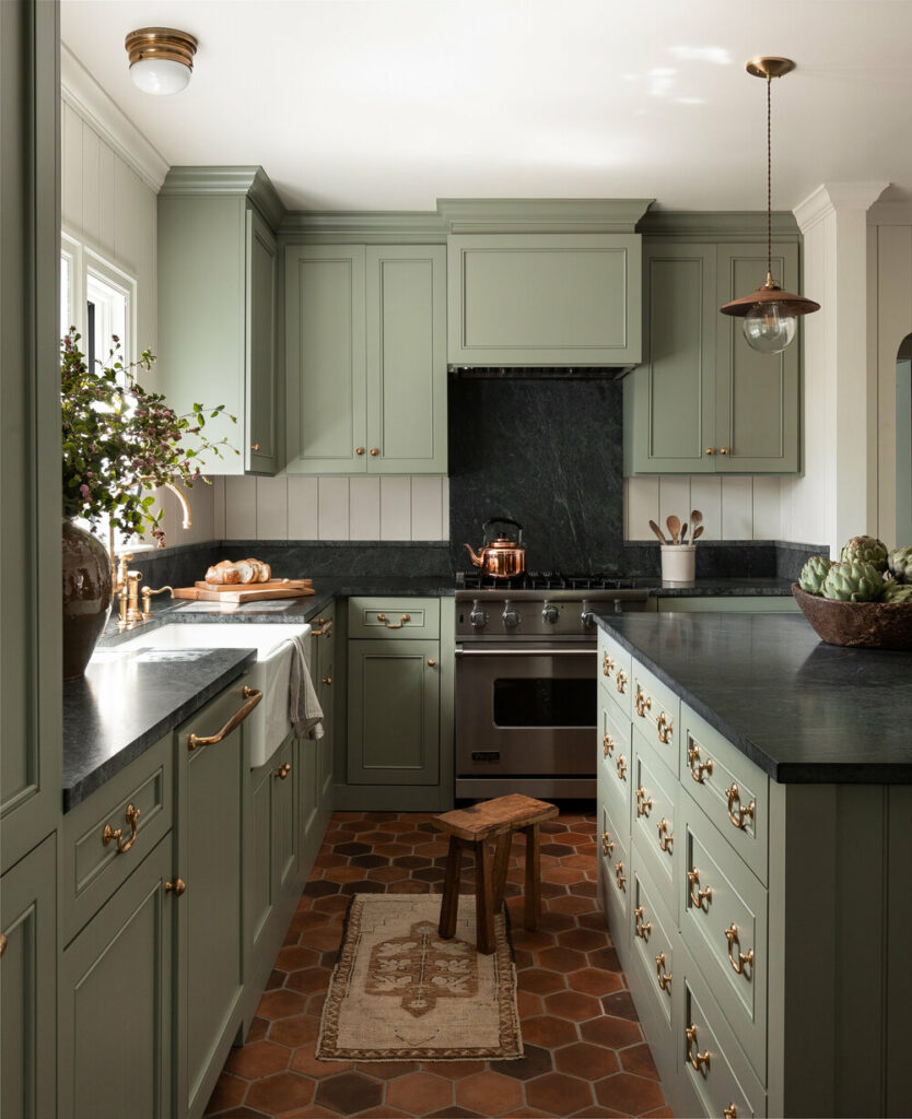 Green Kitchen Cabinets   Centsational Style