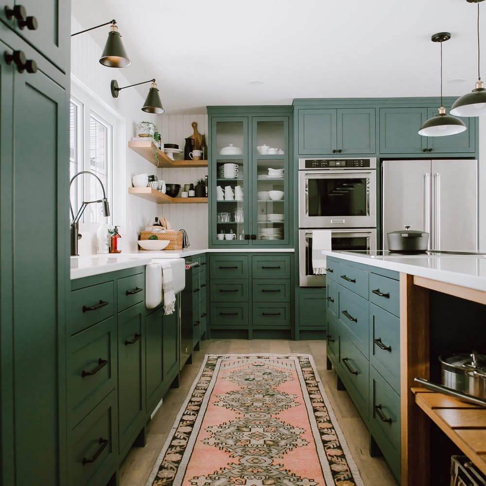 Green Kitchen Cabinets | Centsational Style