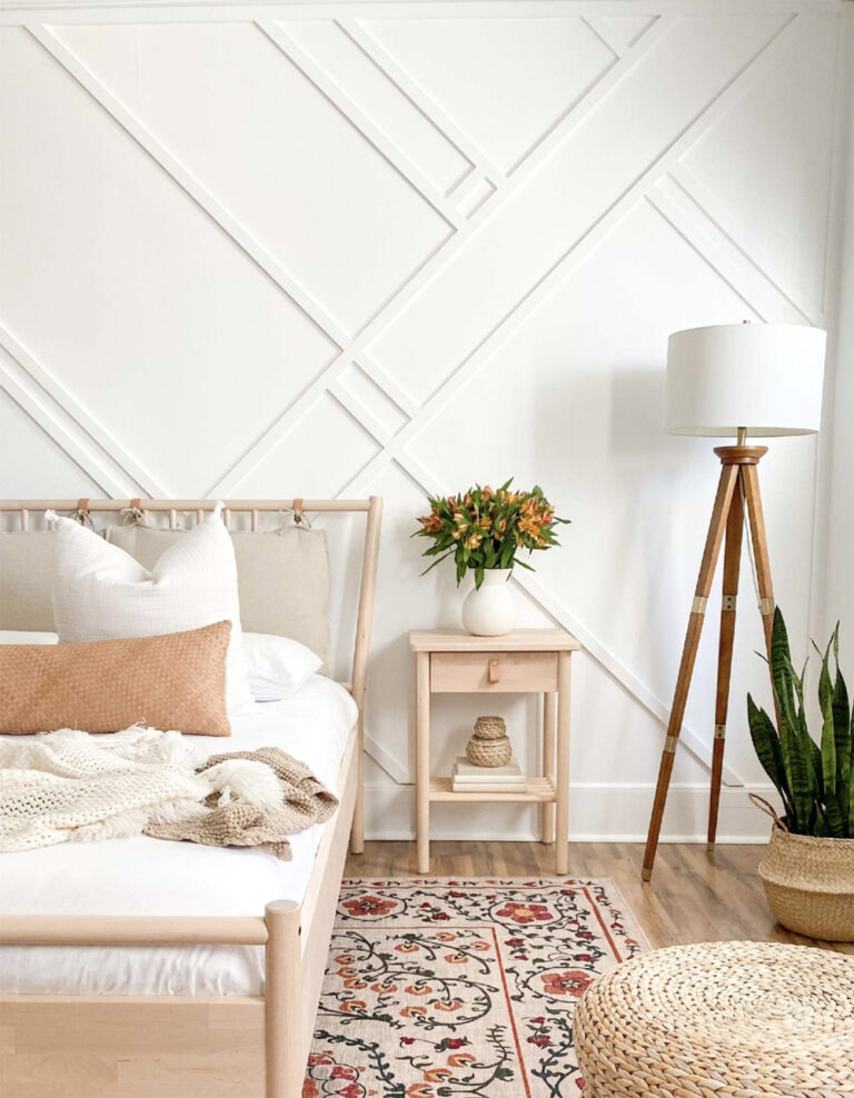 Geometric Wood Feature Walls | Centsational Style